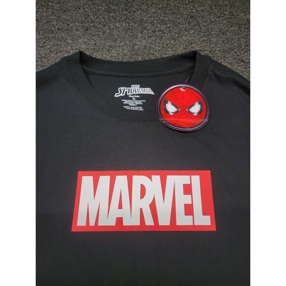 Marvel Spiderman Shirt Men's Adult Size XL Black Short Sleeve Graphic Tee NWT - Picture 6 of 9